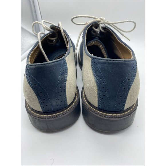 Johnston & Murphy Gray Navy Blue Saddlebuck Oxfords Men’s 11 Style 059-0557 main image 3